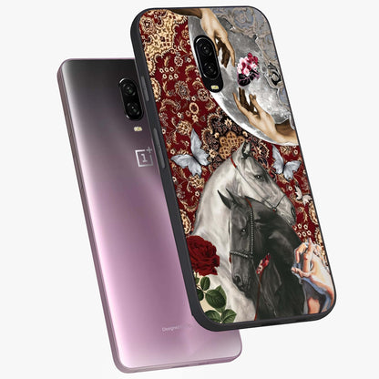 Moonlit Royal Stallion Glass Case displayed in angled mockup highlighting powerful stallion illustration with royal night aesthetic.