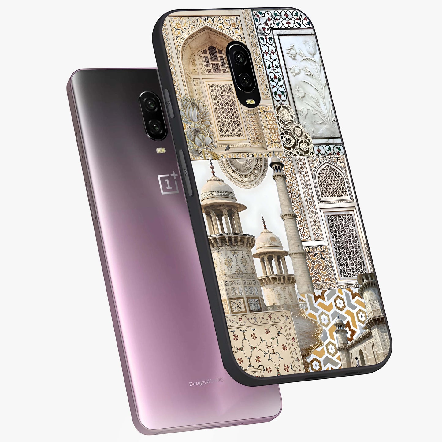 Mughal Marble Legacy Glass Case displayed in angled mockup highlighting elegant heritage marble artwork with royal aesthetic.