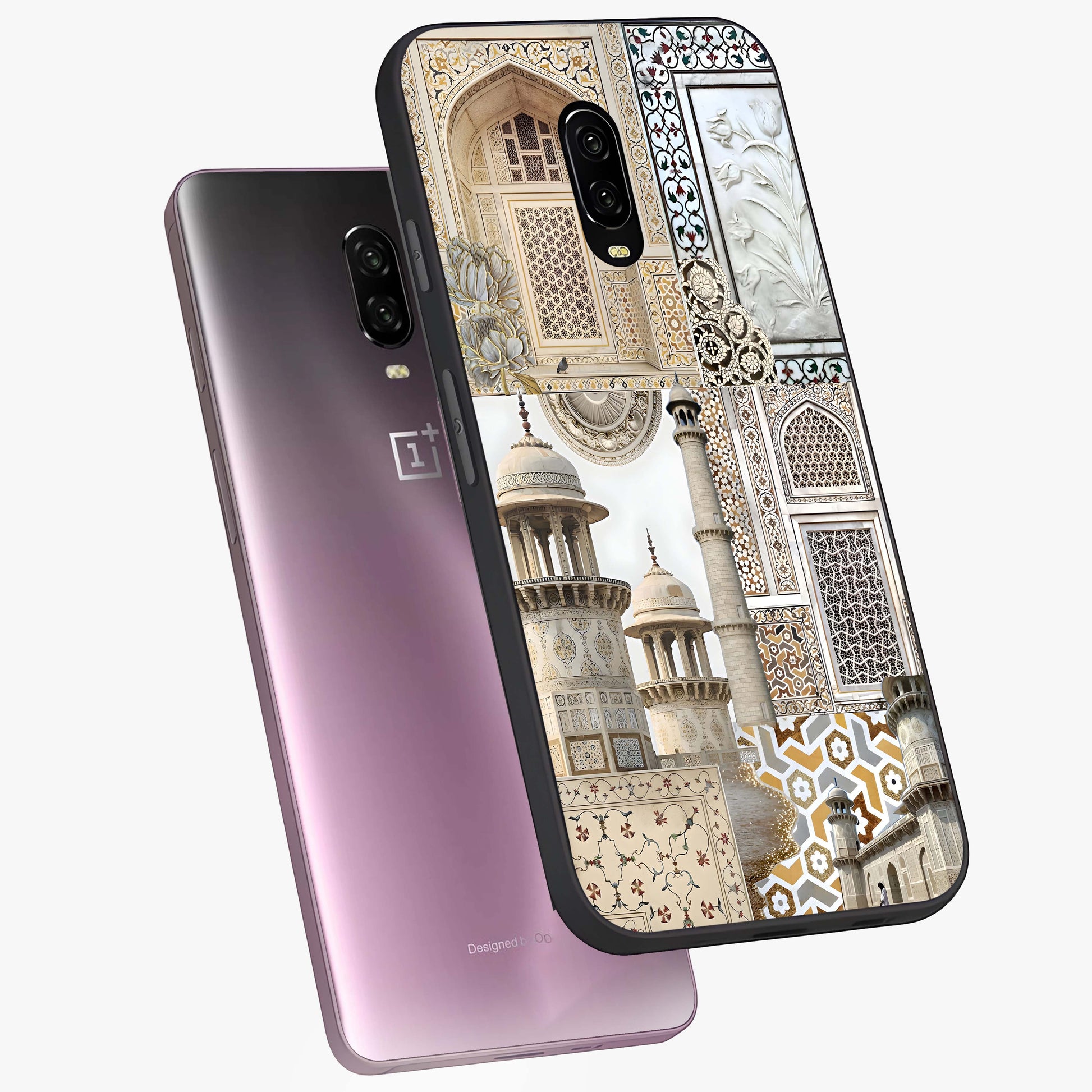 Mughal Marble Legacy Glass Case displayed in angled mockup highlighting elegant heritage marble artwork with royal aesthetic.