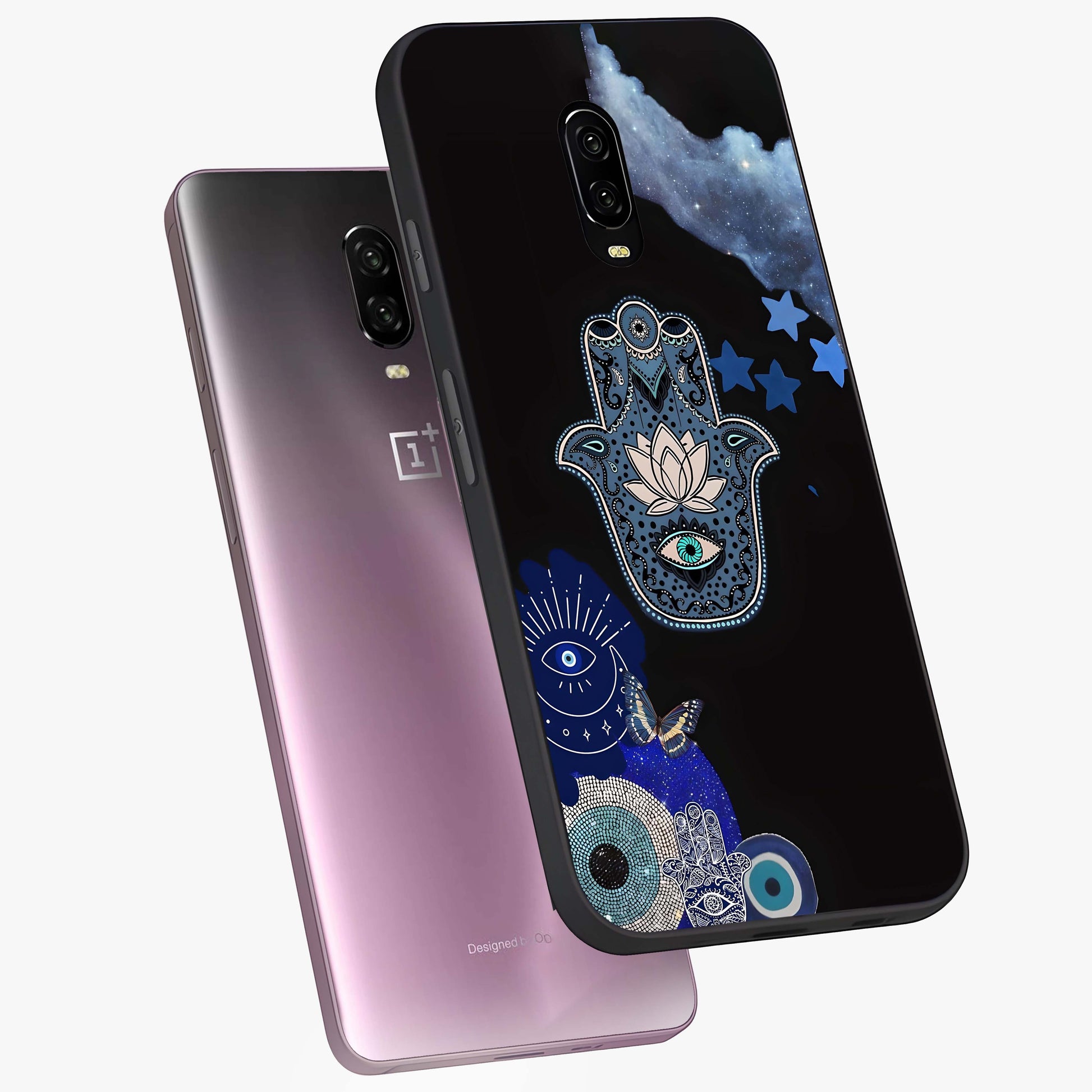 Mystic Hand Aura Glass Case displayed in angled mockup highlighting magical aura design with spiritual aesthetic style.