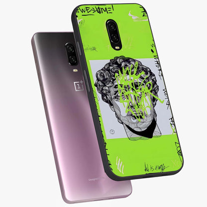 Neo Graffiti Rebellion Glass Case displayed in angled mockup highlighting urban street art design with rebellious aesthetic.