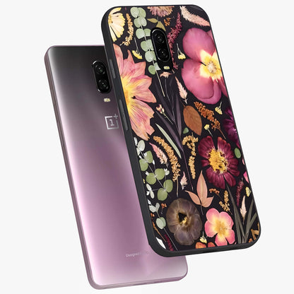Petal Dream Tapestry Glass Case displayed in angled mockup highlighting decorative petal pattern with elegant botanical aesthetic.