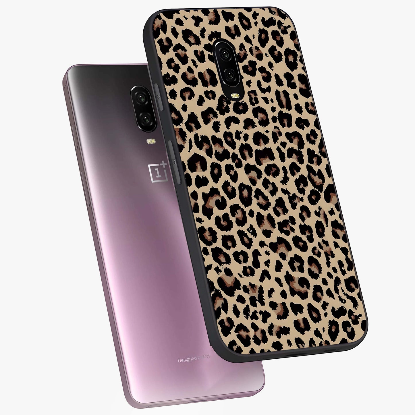Savage Chic Pattern Glass Case displayed in angled mockup highlighting bold fashion inspired design with chic aesthetic.