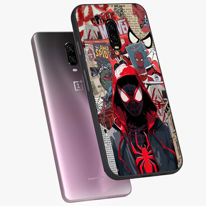 Spider Collage Street Glass Case displayed in angled mockup highlighting dynamic street style collage design with comic aesthetic.