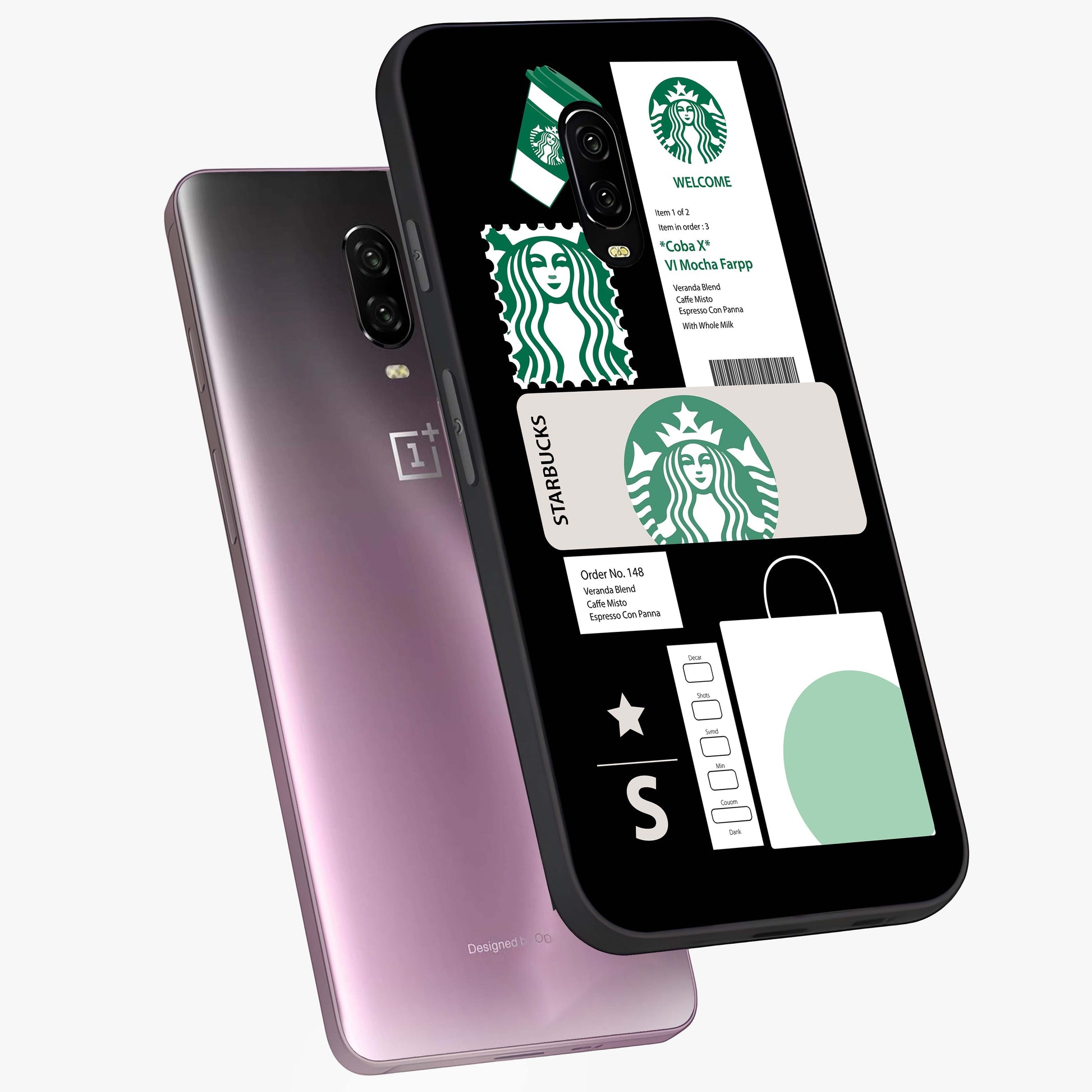 Starbucks Mocha Glass Case displayed in angled mockup highlighting stylish mocha themed design with cozy café aesthetic.