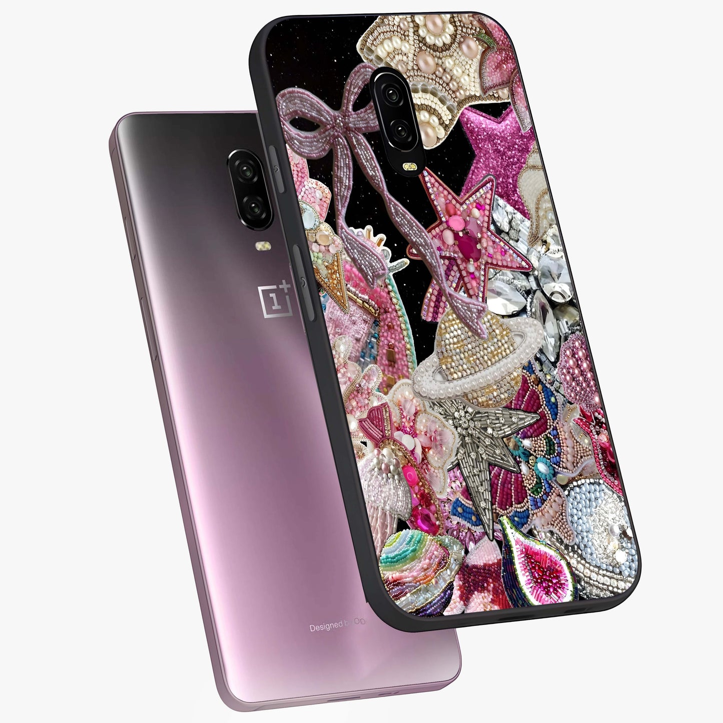 Starlit Jewel Dream Glass Case displayed in angled mockup highlighting glowing celestial jewel design with dreamy aesthetic.