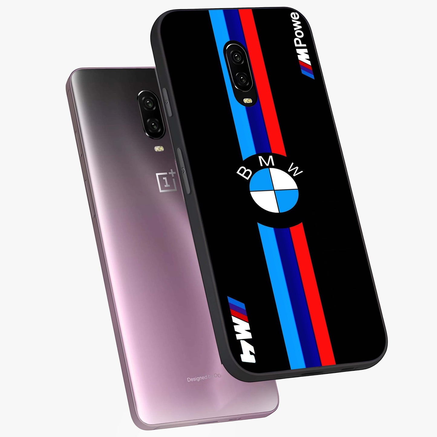 Turbo BMW Beast Glass Case displayed in angled mockup highlighting sleek racing car design with bold automotive aesthetic.