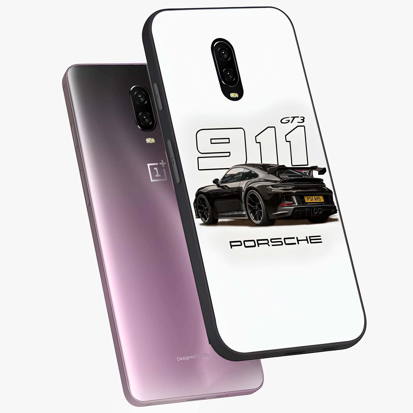 Turbo Legacy Icon Glass Case displayed in angled mockup highlighting dynamic automotive design with performance aesthetic.