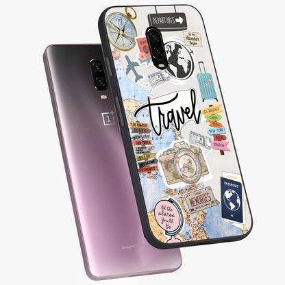 Wanderlust Journal Glass Case displayed in angled mockup highlighting adventure themed design with aesthetic travel vibe.