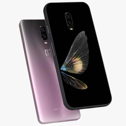 Whispers Of Wings Glass Case displayed in angled mockup highlighting soft feather design with celestial aesthetic style.