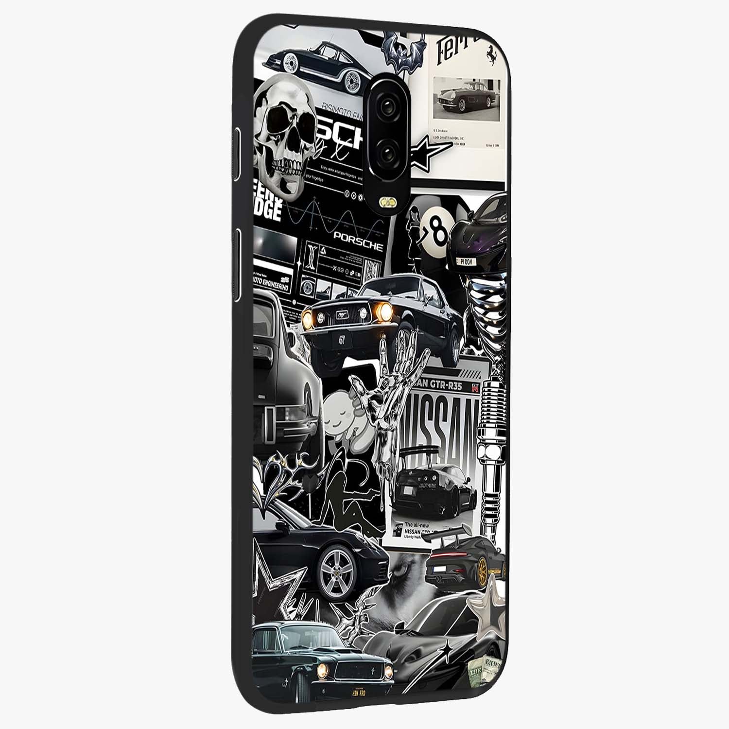 Aesthetic Dark Love Glass Case upright view showcasing dramatic romantic artwork with modern aesthetic style.