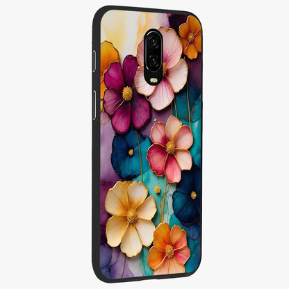 Artlyn Grace Flower Pattern Glass Case upright view showcasing graceful floral artwork with aesthetic botanical style.