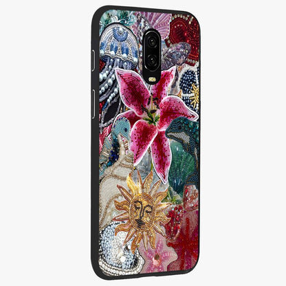 Beaded Garden Fantasy Glass Case upright view showcasing whimsical garden aesthetic with artistic bead details.