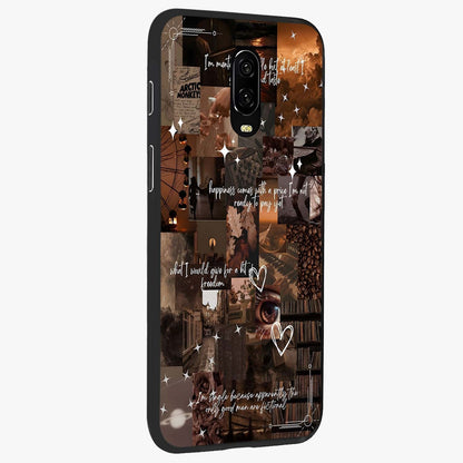 Bittersweet Aesthetic Chaos Glass Case upright view showcasing bold artistic chaos design with modern aesthetic style.