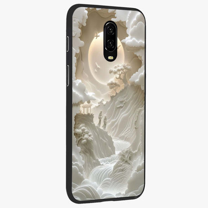Celestial Origami Glass Case upright view showcasing creative origami artwork with modern celestial style.