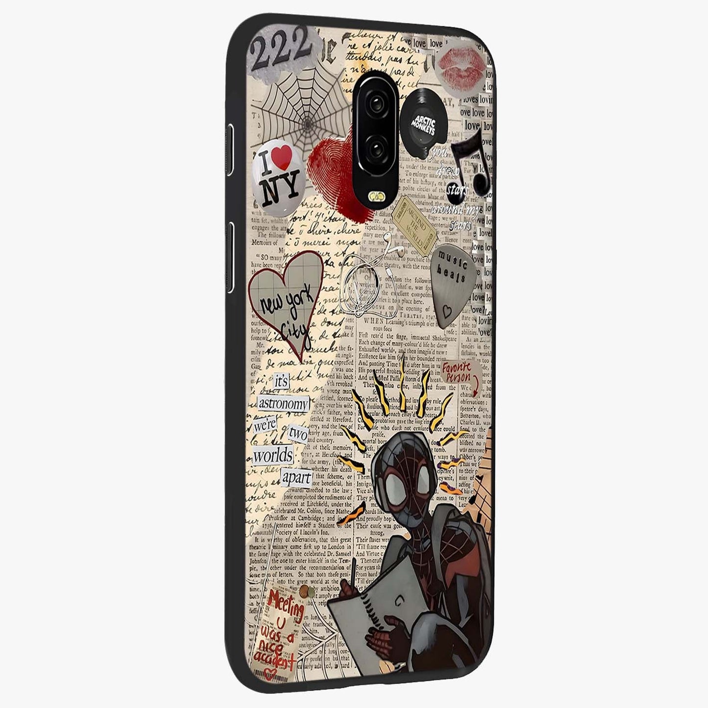 City Dream Sketch Glass Case upright view showcasing urban skyline artwork with stylish hand drawn design.