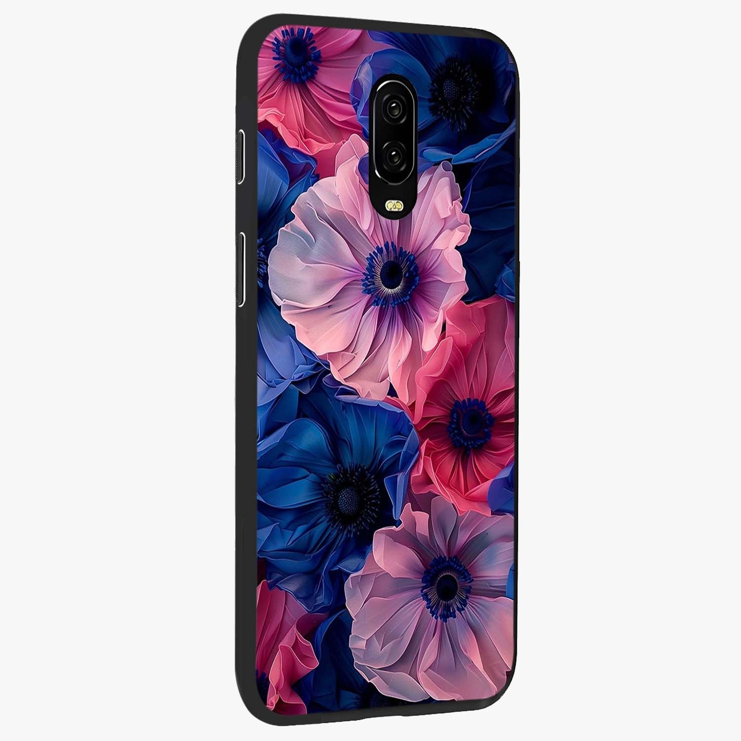 Flower Paper Art Pattern Glass Case upright view showcasing decorative paper floral artwork with creative craft style.
