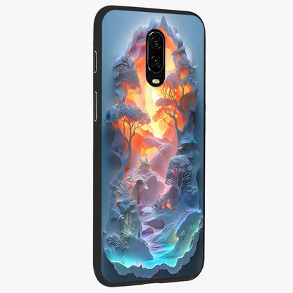 Glow Forest Portal Glass Case upright view showcasing enchanted forest portal artwork with fantasy nature theme.