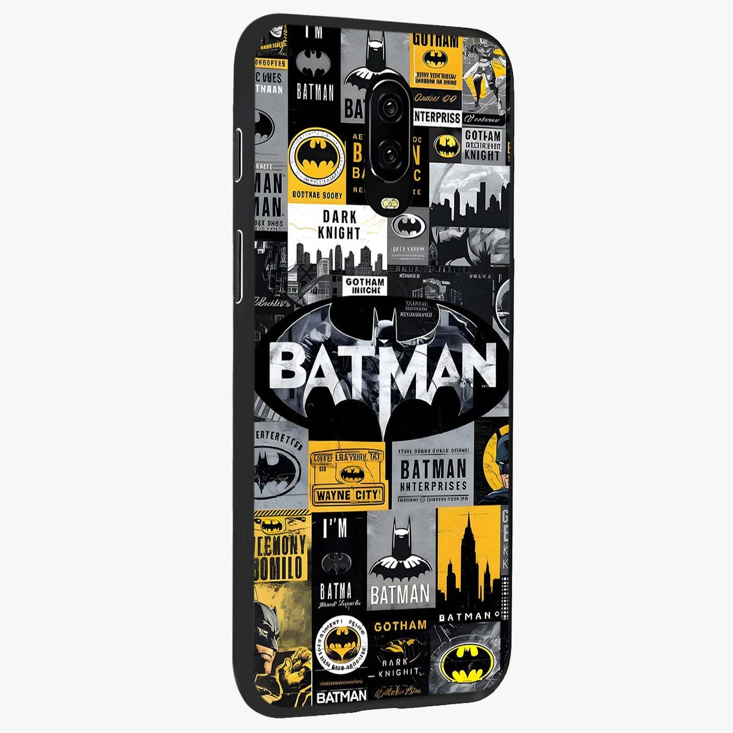 Knight Gotham Rise Glass Case upright view showcasing bold vigilante themed artwork with gothic city vibe.