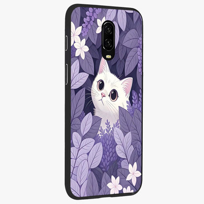 Lilac Hide Peek Cat Glass Case upright view showcasing charming cat artwork with adorable peek theme.