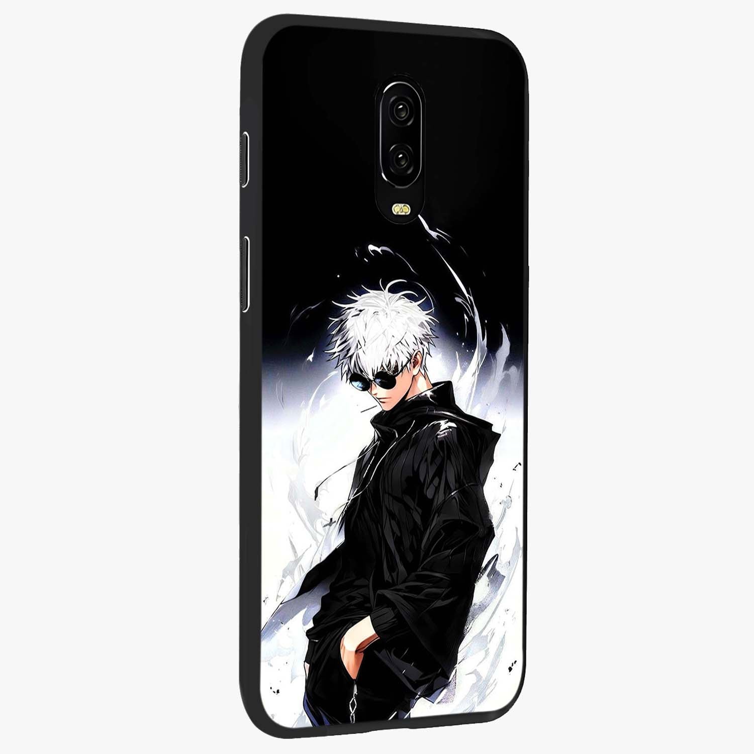 Limitless Shadow King Glass Case upright view showcasing bold shadow warrior artwork with epic fantasy theme.