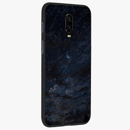 Lunar Veil Silence Glass Case upright view showcasing calm moon themed artwork with serene night atmosphere.