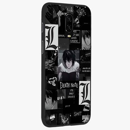 Midnight Chaos Mind Glass Case upright view showcasing expressive abstract artwork with bold dark theme.