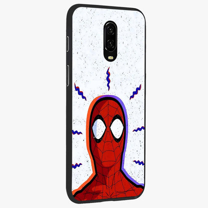 Omg Spiderman Glass Case upright view showcasing energetic superhero artwork with vibrant comic theme.