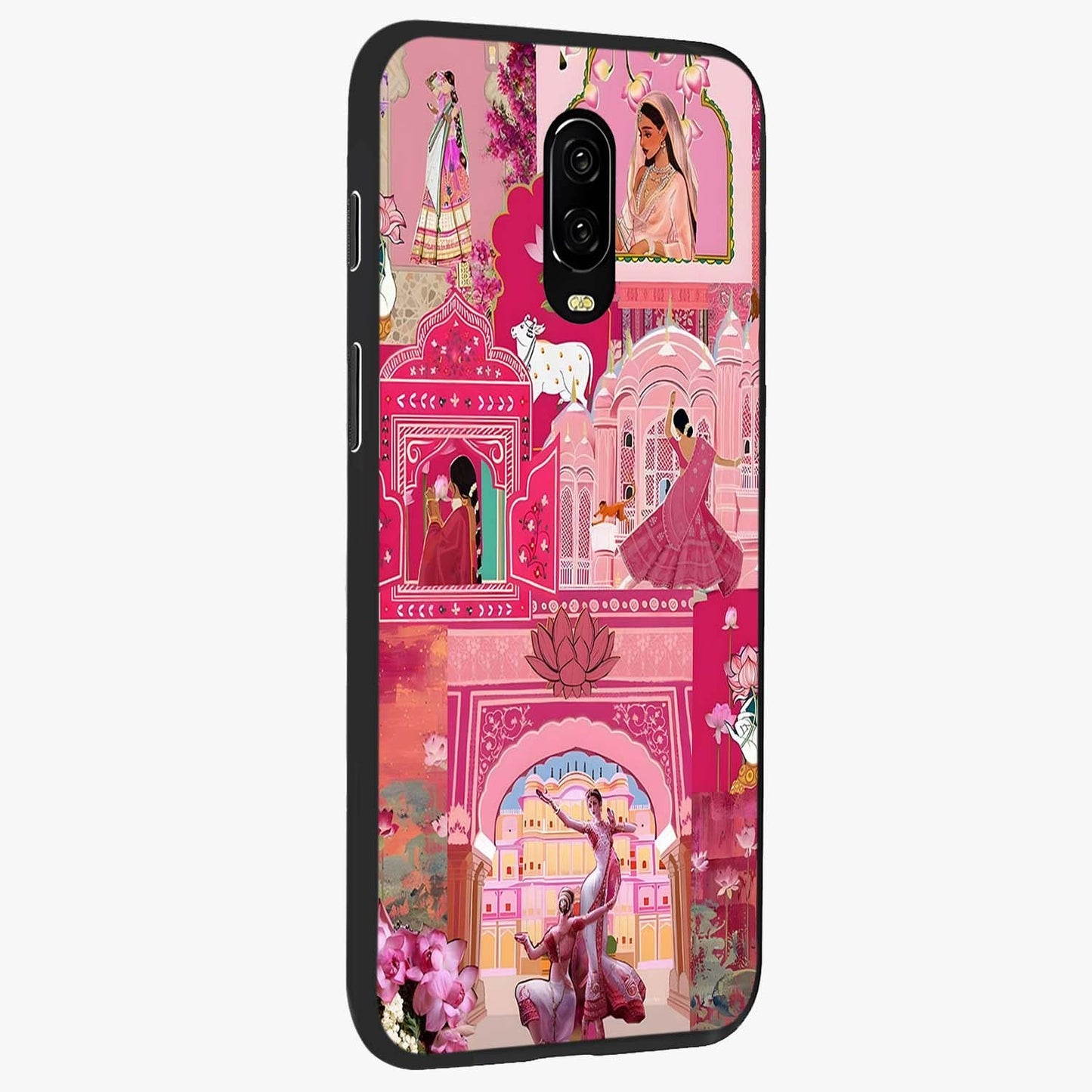 Pink Palace Muse Glass Case upright view showcasing artistic palace artwork with graceful royal theme.