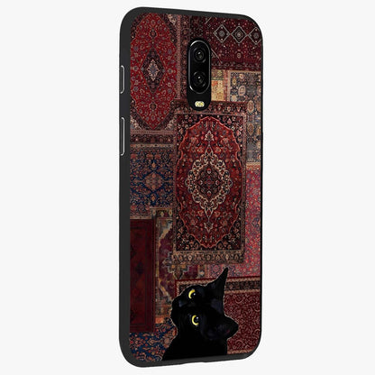 Regal Magic Cat Apple Glass Case upright view showcasing charming cat artwork with playful magical theme.