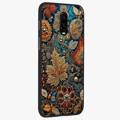 Royal Jewel Garden Glass Case upright view showcasing rich floral artwork with luxurious garden theme.