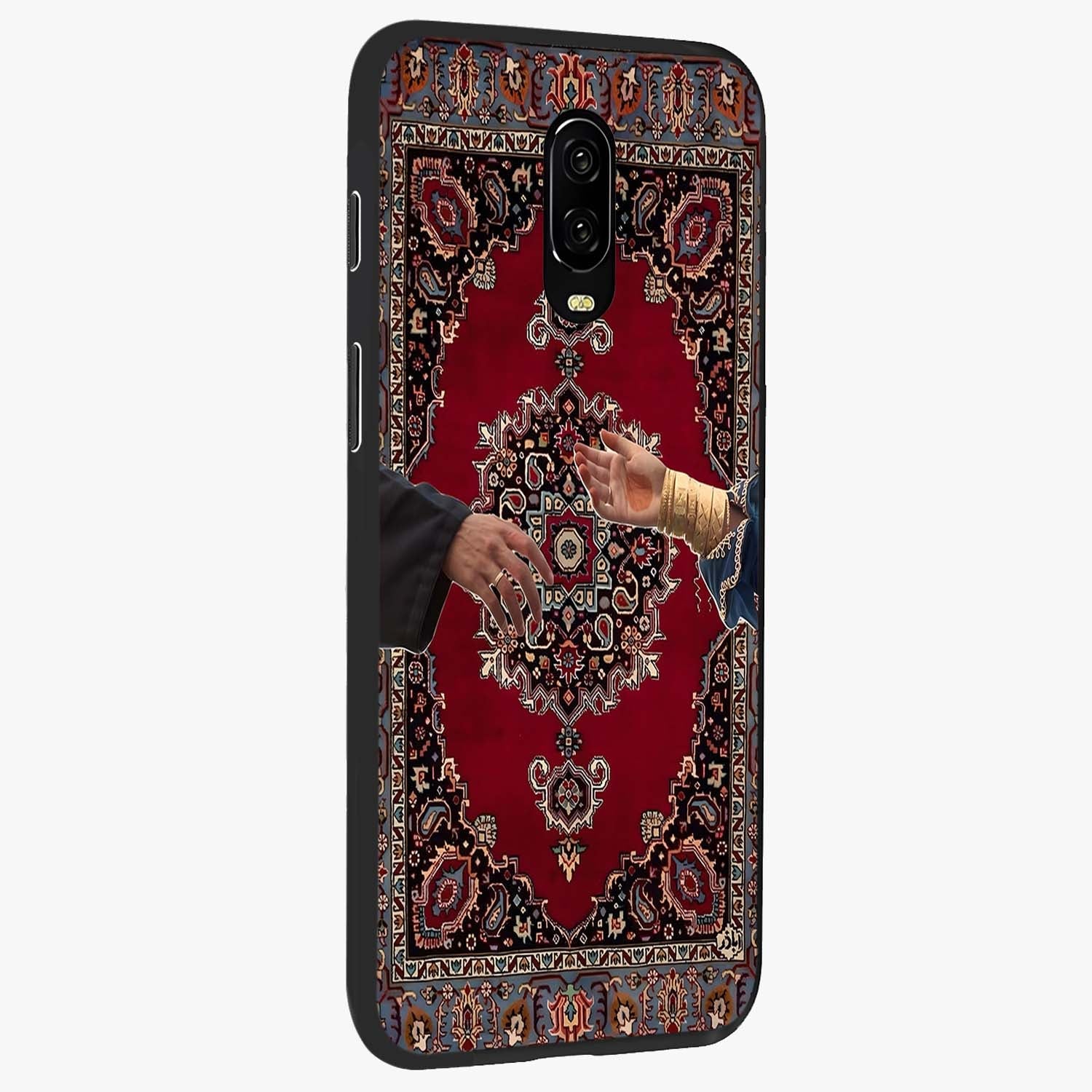 Royal Touch Reach Glass Case upright view showcasing stylish royal inspired artwork with graceful theme.