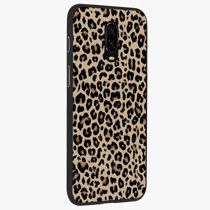 Savage Chic Pattern Glass Case upright view showcasing trendy decorative artwork with edgy fashion theme.