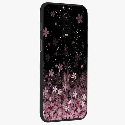 Small Starry Flowers Glass Case upright view showcasing charming floral artwork with dreamy starry theme.