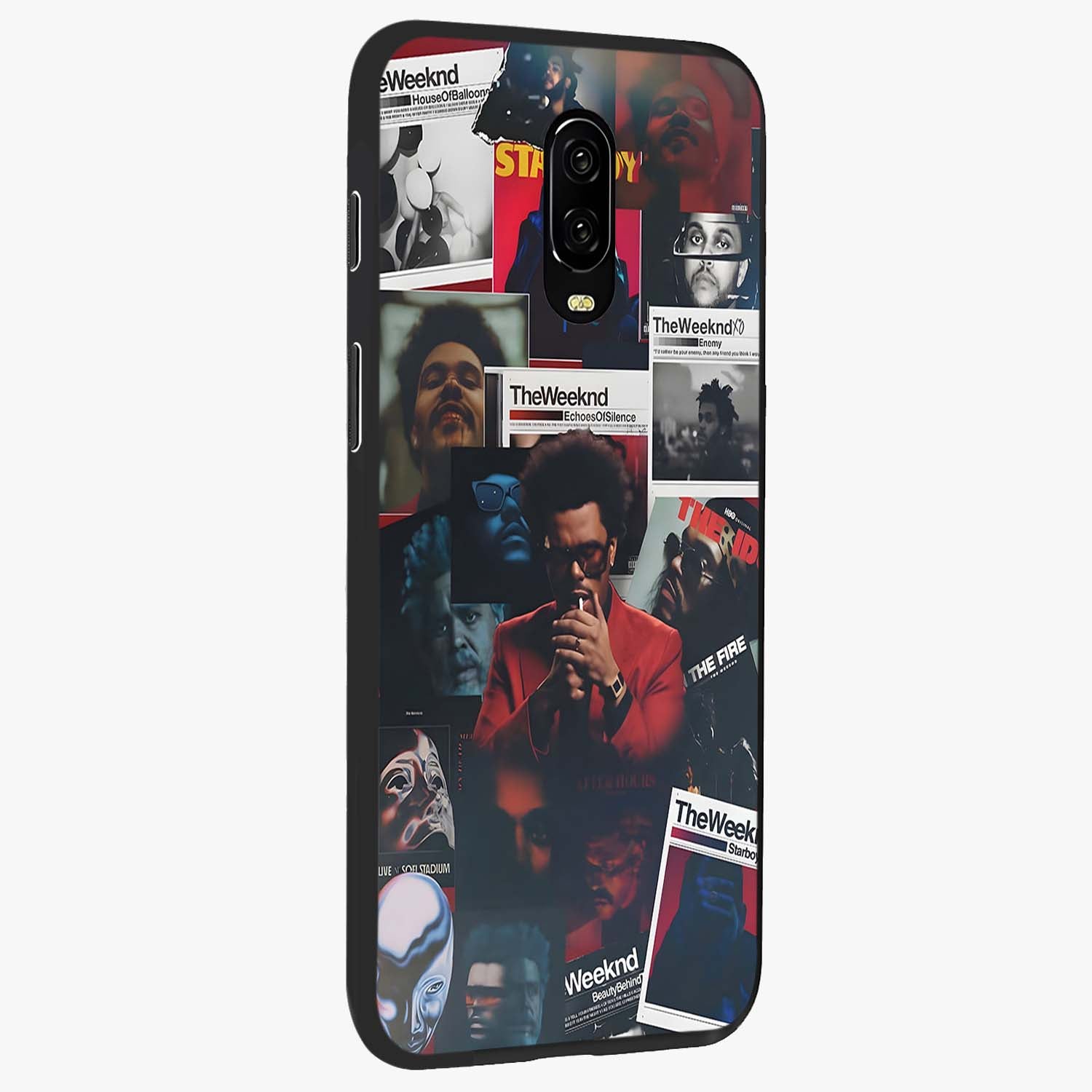 The Weeknd Glass Case upright view showcasing bold music themed artwork with contemporary artistic style.