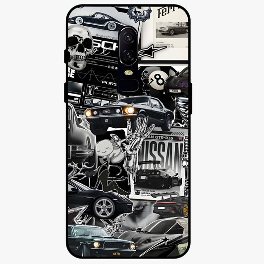 Aesthetic Dark Love Glass Case showing flat back view with dark romantic artwork and glossy glass finish.