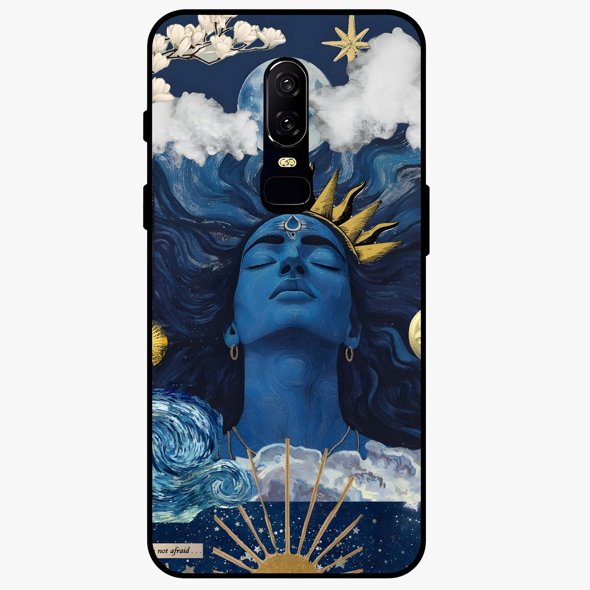 Aesthetic Lord Shiva Glass Case showing flat back view with divine Shiva artwork and glossy glass finish.