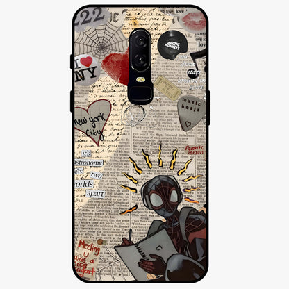 City Dream Sketch Glass Case showing flat back view with artistic city skyline sketch artwork and glossy glass finish.