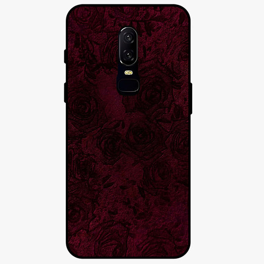 Crimson Fade Flow Glass Case showing flat back view with flowing crimson gradient artwork and glossy glass finish.