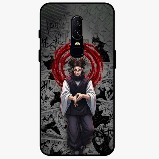 Cursed Ritual Ascension Glass Case showing flat back view with dark ritual themed artwork and glossy glass finish.