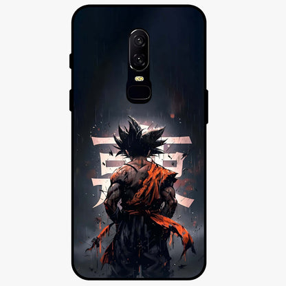 Dark Warrior In Rain Glass Case showing flat back view with warrior artwork in rainy atmosphere and glossy glass finish.