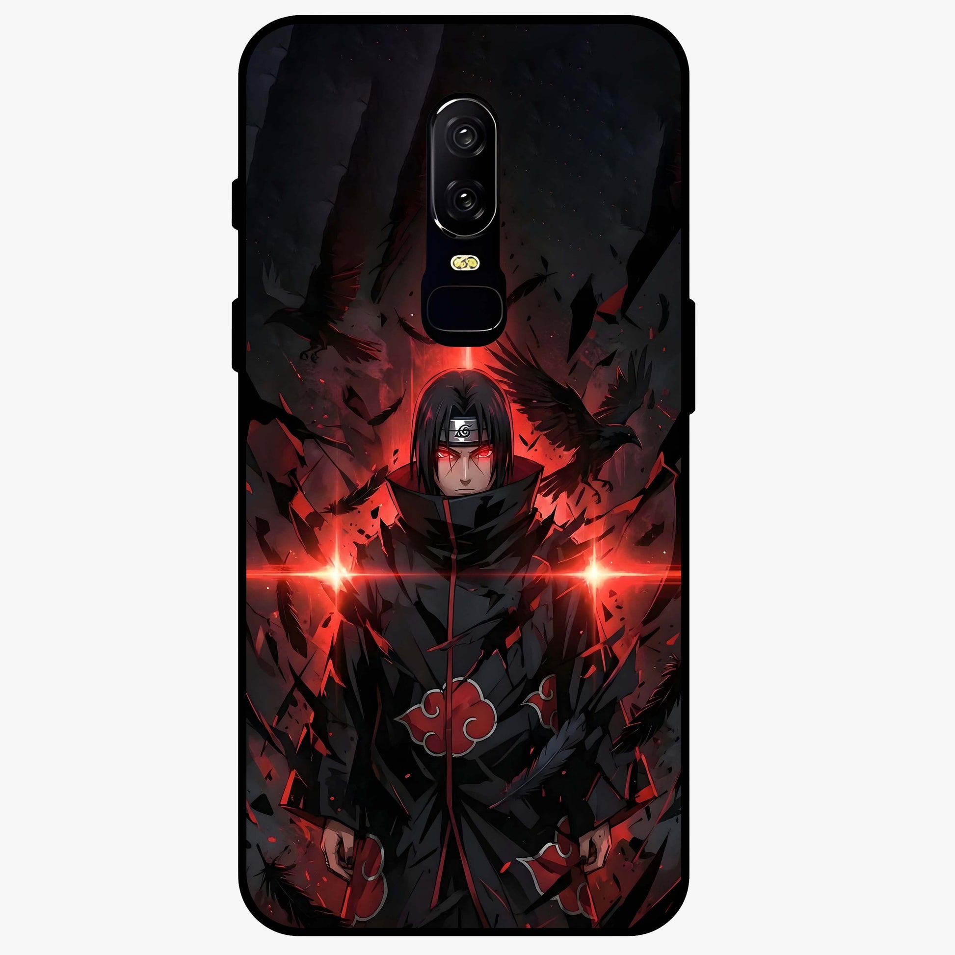 Focus Mode On Glass Case showing flat back view with bold motivational typography design and glossy glass finish.