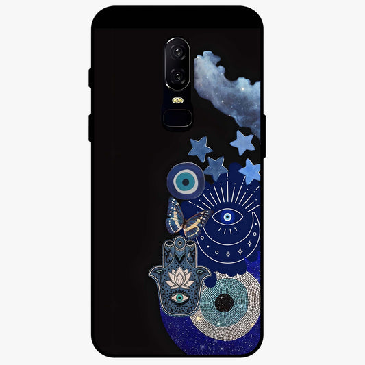 Galactic Charm Cluster Glass Case showing flat back view with glowing celestial charm artwork and glossy glass finish.