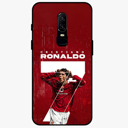 Goal Celebration Legacy Glass Case showing flat back view with football celebration inspired artwork and glossy glass finish.