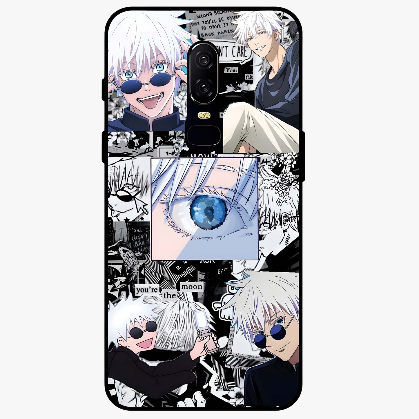 Infinity Sorcerer Chaos Glass Case showing flat back view with mystical sorcerer themed artwork and glossy glass finish.