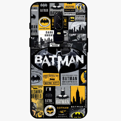 Knight Gotham Rise Glass Case showing flat back view with dark hero inspired artwork and glossy glass finish.