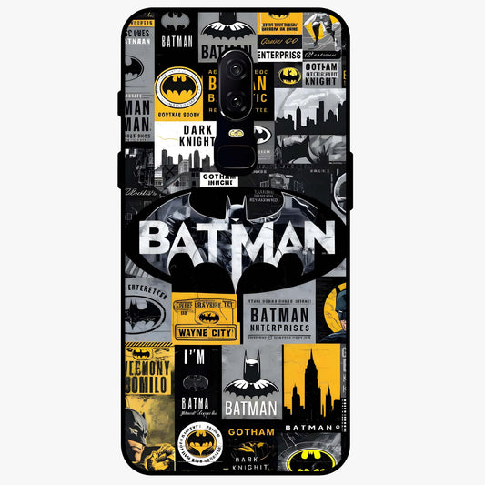 Knight Gotham Rise Glass Case showing flat back view with dark hero inspired artwork and glossy glass finish.