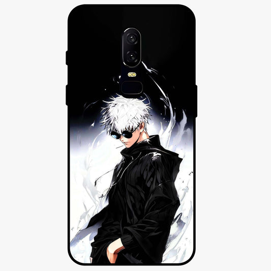 Limitless Shadow King Glass Case showing flat back view with powerful shadow warrior artwork and glossy glass finish.