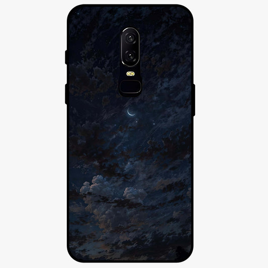 Lunar Veil Silence Glass Case showing flat back view with mystical moon veil artwork and glossy glass finish.