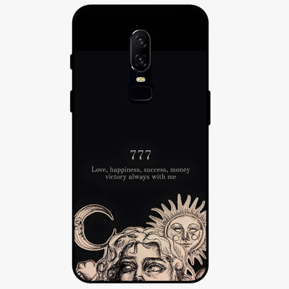 Mystic Victory Aura Glass Case showing flat back view with victory symbol artwork and glossy glass finish.